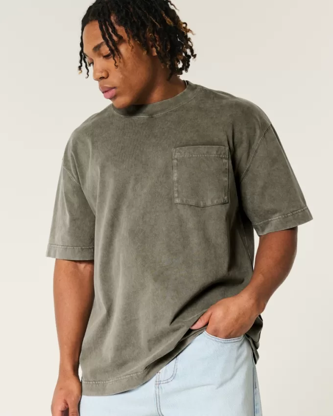 Boxy Heavyweight Pocket Crew T-Shirt,Boxy Heavyweight Pocket Crew T-Shirt Boxy Heavyweight Pocket Crew T-Shirt,Boxy Heavyweight Pocket Crew T-Shirt