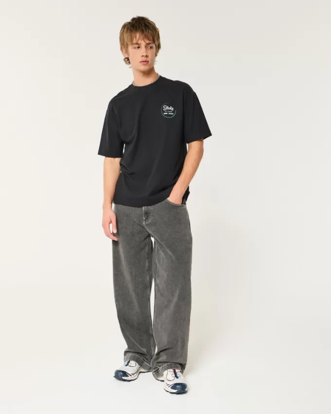 Boxy Heavyweight Stake F1 Team Kick Sauber Graphic Tee,Boxy Heavyweight Stake F1 Team Kick Sauber Graphic Tee