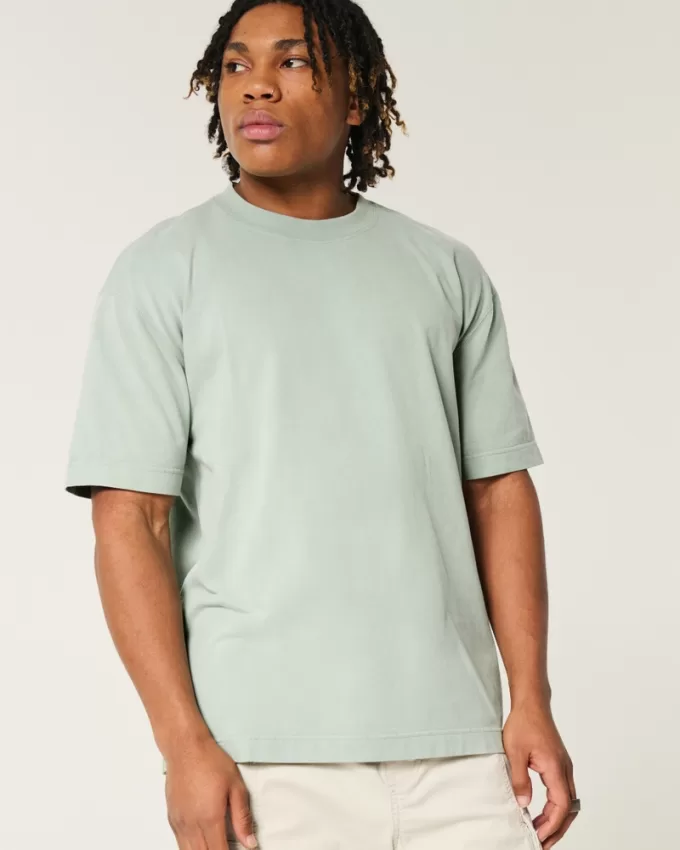 Boxy Heavyweight Washed Crew T-Shirt,Boxy Heavyweight Washed Crew T-Shirt Boxy Heavyweight Washed Crew T-Shirt,Boxy Heavyweight Washed Crew T-Shirt