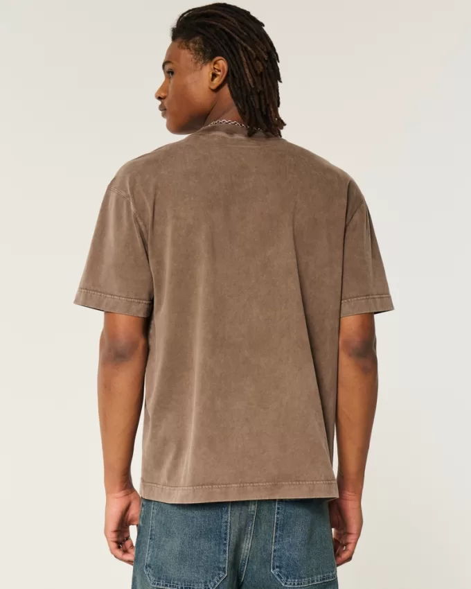 Boxy Heavyweight Washed Crew T-Shirt,Boxy Heavyweight Washed Crew T-Shirt