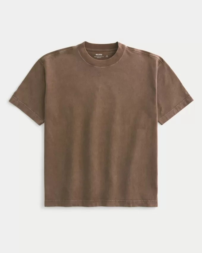 Boxy Heavyweight Washed Crew T-Shirt,Boxy Heavyweight Washed Crew T-Shirt