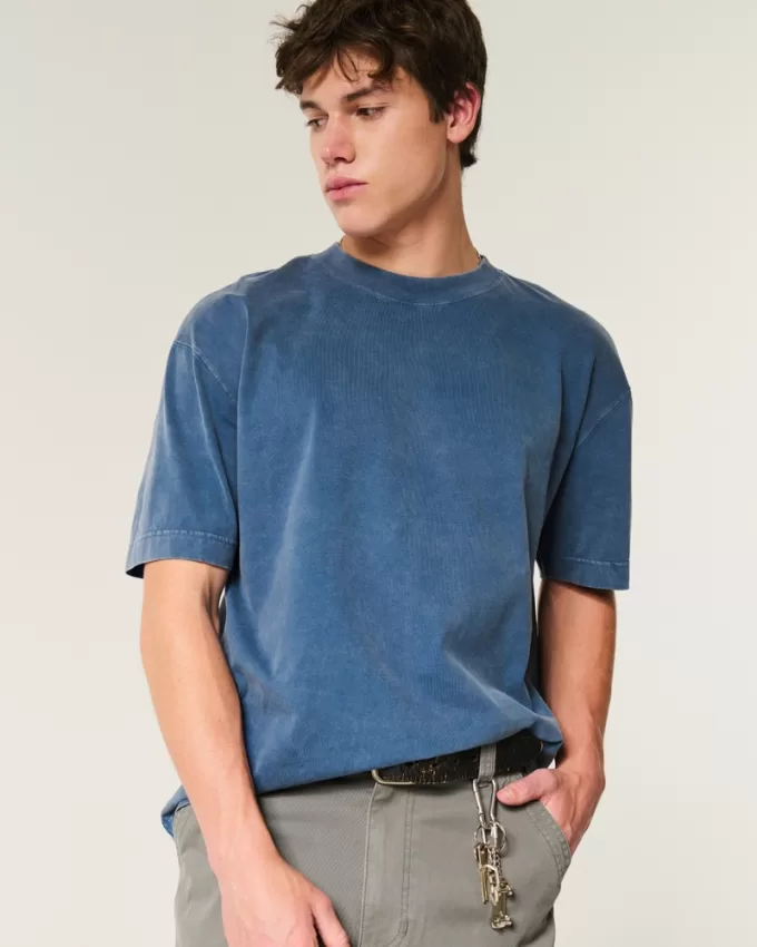 Boxy Heavyweight Washed Crew T-Shirt,Boxy Heavyweight Washed Crew T-Shirt