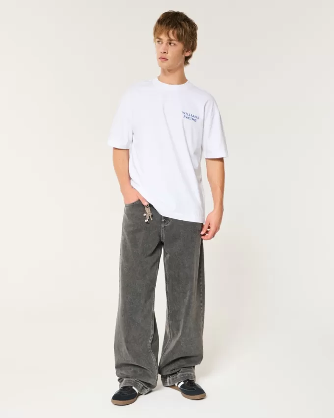 Boxy Heavyweight Williams Racing Graphic Tee,Boxy Heavyweight Williams Racing Graphic Tee