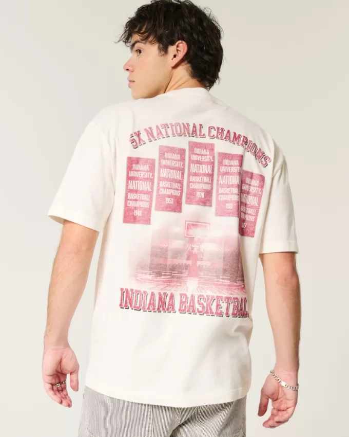 Boxy Indiana University Graphic Tee,Boxy Indiana University Graphic Tee