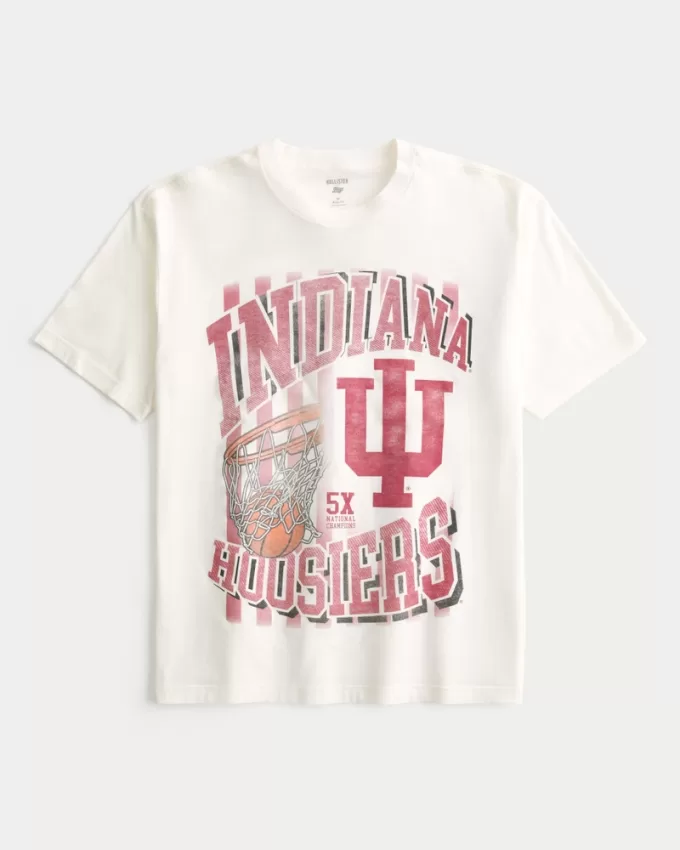 Boxy Indiana University Graphic Tee,Boxy Indiana University Graphic Tee