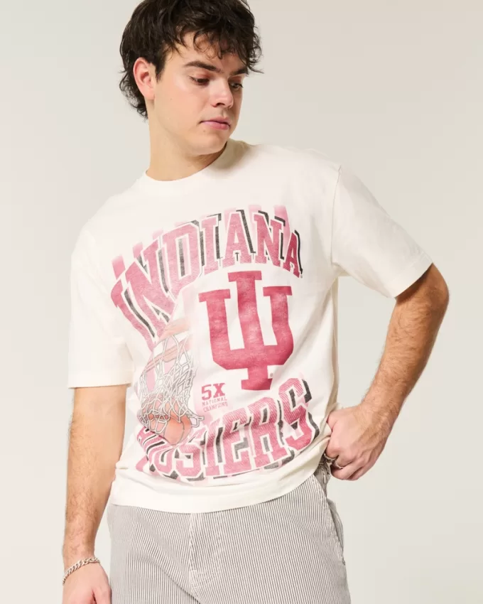 Boxy Indiana University Graphic Tee,Boxy Indiana University Graphic Tee