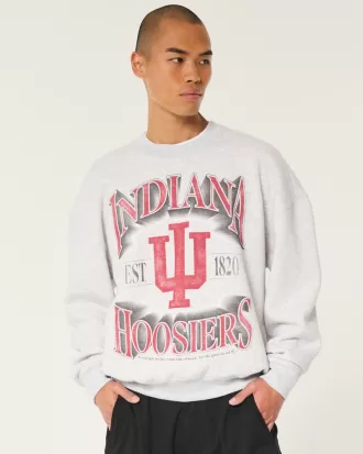 Boxy Indiana University Hoosiers Graphic Crew Sweatshirt,Boxy Indiana University Hoosiers Graphic Crew Sweatshirt Boxy Indiana University Hoosiers Graphic Crew Sweatshirt,Boxy Indiana University Hoosiers Graphic Crew Sweatshirt