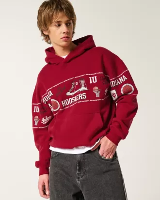 Boxy Indiana University Hoosiers Graphic Hoodie,Boxy Indiana University Hoosiers Graphic Hoodie Boxy Indiana University Hoosiers Graphic Hoodie,Boxy Indiana University Hoosiers Graphic Hoodie