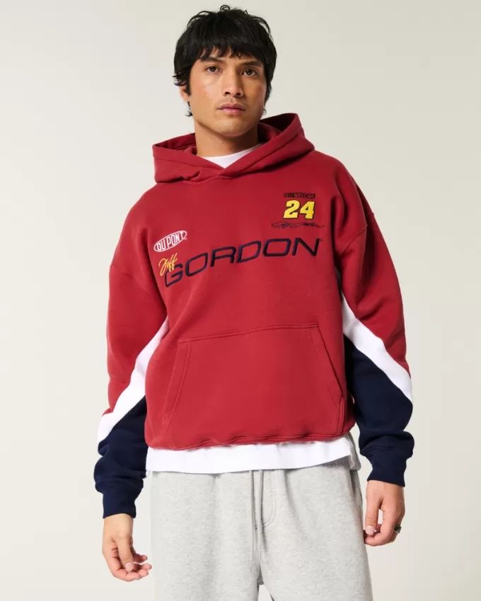 Boxy Jeff Gordon NASCAR Graphic Hoodie,Boxy Jeff Gordon NASCAR Graphic Hoodie