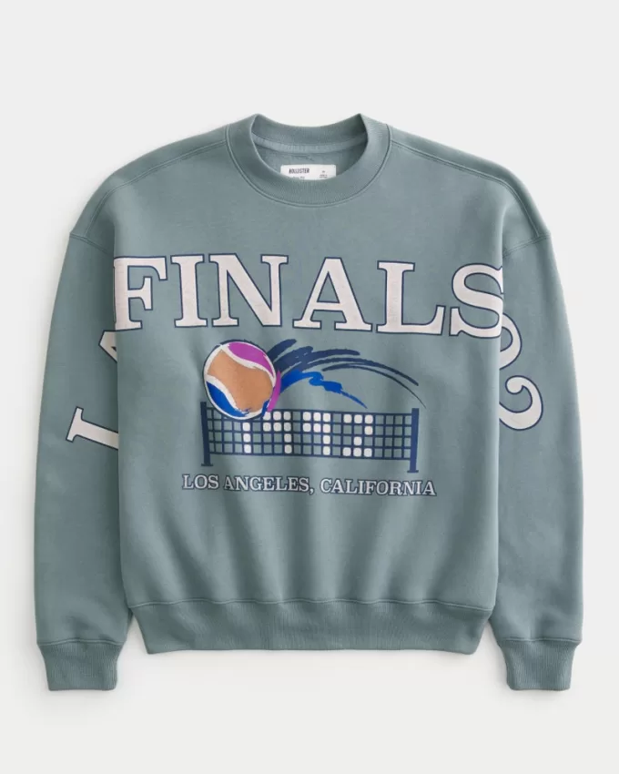 Boxy LA Finals Tennis Graphic Crew Sweatshirt,Boxy LA Finals Tennis Graphic Crew Sweatshirt Boxy LA Finals Tennis Graphic Crew Sweatshirt,Boxy LA Finals Tennis Graphic Crew Sweatshirt