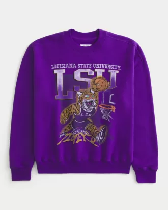 Boxy LSU Tigers Graphic Crew Sweatshirt,Boxy LSU Tigers Graphic Crew Sweatshirt Boxy LSU Tigers Graphic Crew Sweatshirt,Boxy LSU Tigers Graphic Crew Sweatshirt