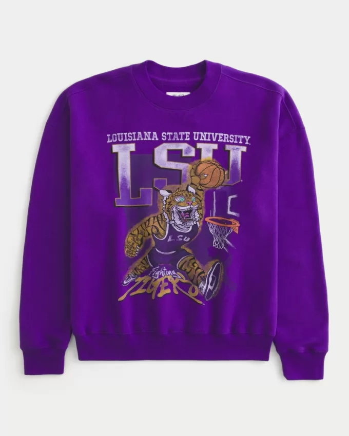 Boxy LSU Tigers Graphic Crew Sweatshirt,Boxy LSU Tigers Graphic Crew Sweatshirt Boxy LSU Tigers Graphic Crew Sweatshirt,Boxy LSU Tigers Graphic Crew Sweatshirt