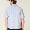 Boxy Linen-Blend Short-Sleeve Shirt,Boxy Linen-Blend Short-Sleeve Shirt