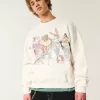 Boxy Looney Tunes Golf Graphic Crew Sweatshirt,Boxy Looney Tunes Golf Graphic Crew Sweatshirt