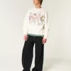 Boxy Looney Tunes Golf Graphic Crew Sweatshirt,Boxy Looney Tunes Golf Graphic Crew Sweatshirt
