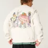 Boxy Looney Tunes Golf Graphic Crew Sweatshirt,Boxy Looney Tunes Golf Graphic Crew Sweatshirt
