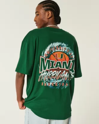 Boxy Miami Hurricanes Graphic Tee,Boxy Miami Hurricanes Graphic Tee Boxy Miami Hurricanes Graphic Tee,Boxy Miami Hurricanes Graphic Tee