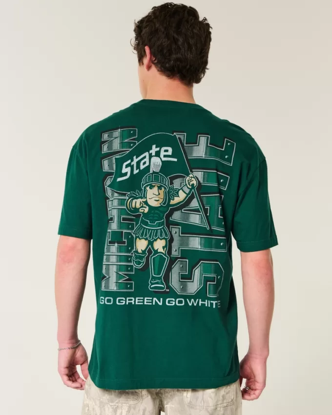 Boxy Michigan State University Graphic Tee,Boxy Michigan State University Graphic Tee