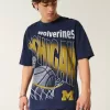 Boxy Michigan Wolverines Graphic Tee,Boxy Michigan Wolverines Graphic Tee