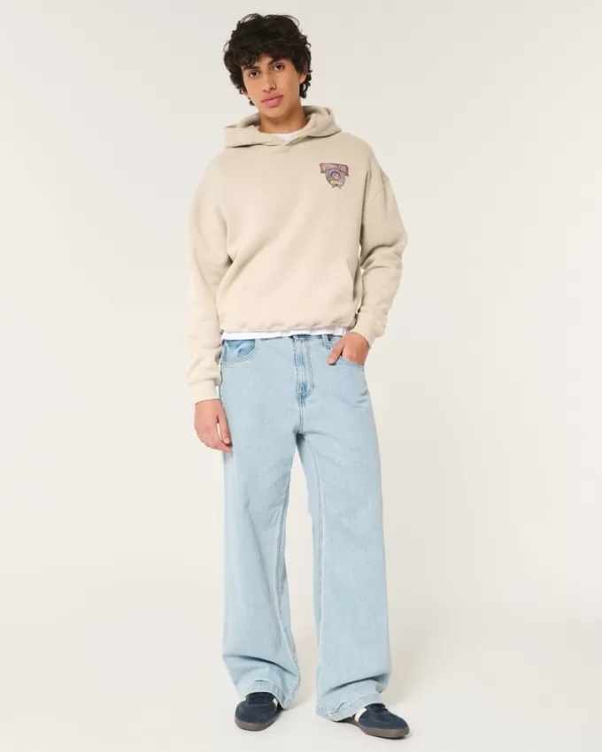 Boxy NASCAR Graphic Hoodie,Boxy NASCAR Graphic Hoodie