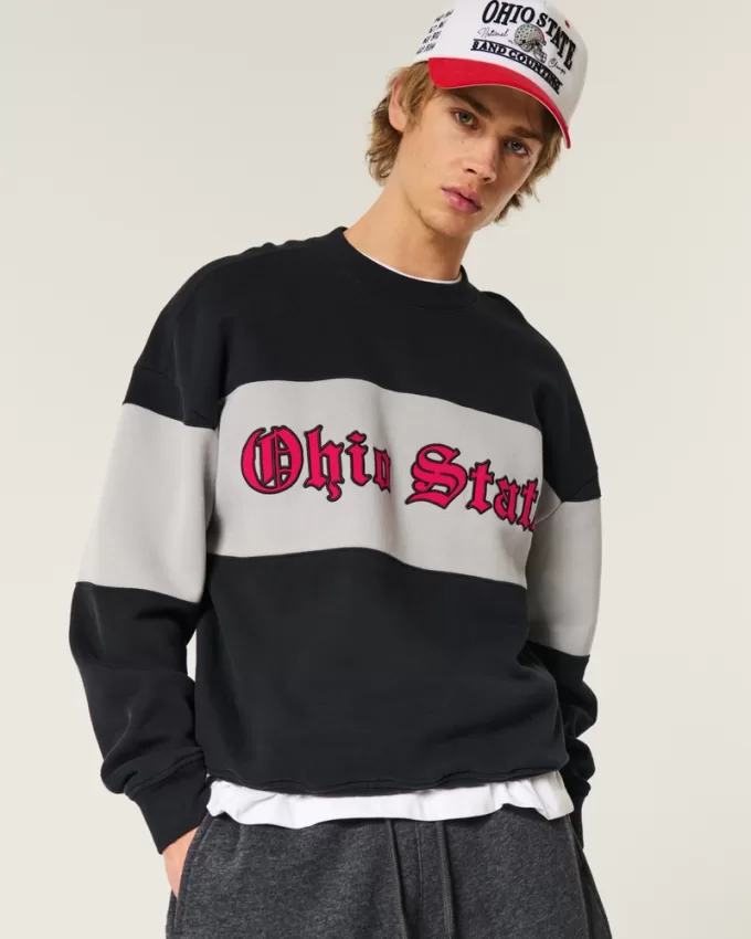 Boxy Ohio State Graphic Crew Sweatshirt,Boxy Ohio State Graphic Crew Sweatshirt Boxy Ohio State Graphic Crew Sweatshirt,Boxy Ohio State Graphic Crew Sweatshirt