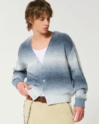 Boxy Ombre Stripe Cardigan,Boxy Ombre Stripe Cardigan Boxy Ombre Stripe Cardigan,Boxy Ombre Stripe Cardigan