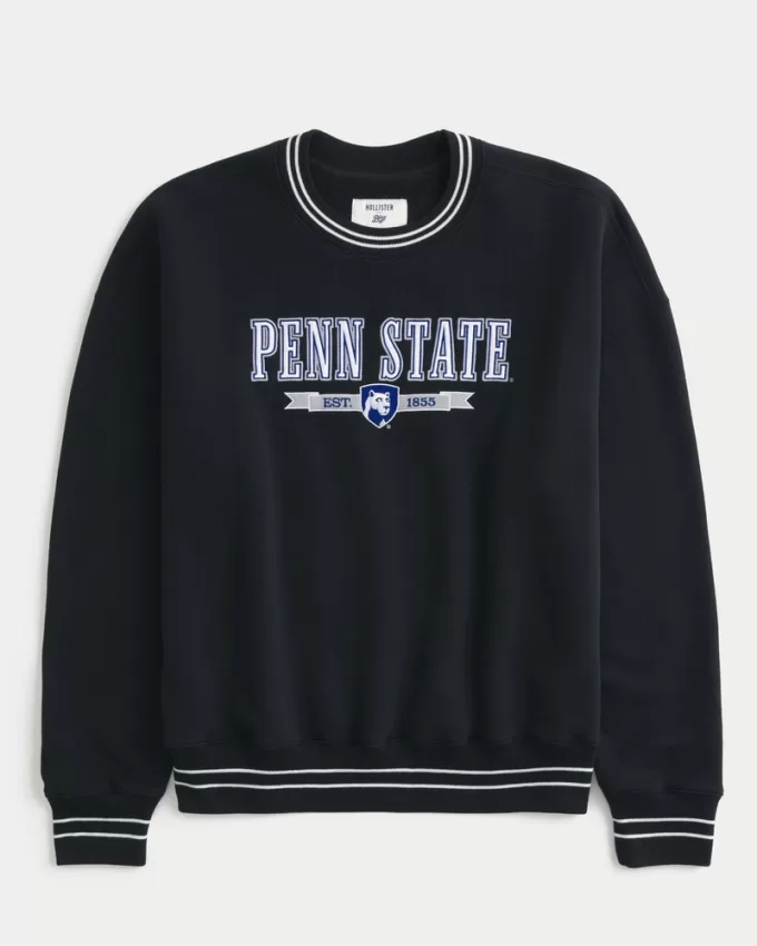 Boxy Penn State University Graphic Crew Sweatshirt,Boxy Penn State University Graphic Crew Sweatshirt Boxy Penn State University Graphic Crew Sweatshirt,Boxy Penn State University Graphic Crew Sweatshirt