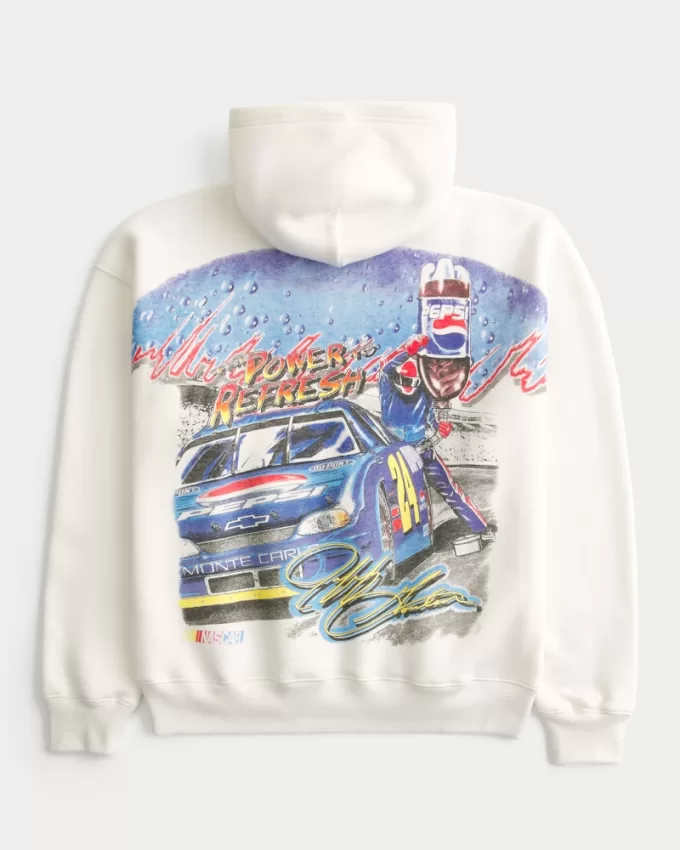 Boxy Pepsi NASCAR Racing Graphic Hoodie,Boxy Pepsi NASCAR Racing Graphic Hoodie
