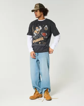 Boxy Purdue University Graphic Tee,Boxy Purdue University Graphic Tee Boxy Purdue University Graphic Tee,Boxy Purdue University Graphic Tee