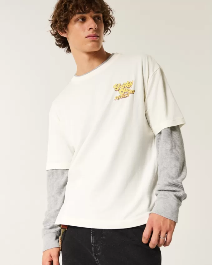 Boxy Scooby Doo Racing Graphic Tee,Boxy Scooby Doo Racing Graphic Tee