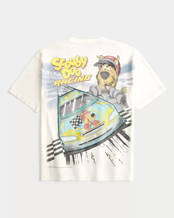 Boxy Scooby Doo Racing Graphic Tee,Boxy Scooby Doo Racing Graphic Tee