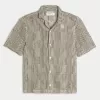 Boxy Short-Sleeve Crochet-Style Shirt,Boxy Short-Sleeve Crochet-Style Shirt
