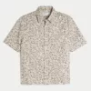 Boxy Short-Sleeve Leopard Print Poplin Shirt,Boxy Short-Sleeve Leopard Print Poplin Shirt Boxy Short-Sleeve Leopard Print Poplin Shirt,Boxy Short-Sleeve Leopard Print Poplin Shirt