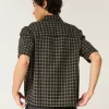 Boxy Short-Sleeve Plaid Shirt,Boxy Short-Sleeve Plaid Shirt
