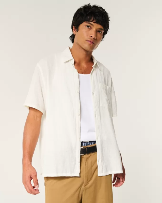 Boxy Short-Sleeve Shirt,Boxy Short-Sleeve Shirt Boxy Short-Sleeve Shirt,Boxy Short-Sleeve Shirt