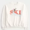 Boxy Snoopy Graphic Crew Sweatshirt,Boxy Snoopy Graphic Crew Sweatshirt