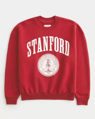 Boxy Stanford University Graphic Crew Sweatshirt,Boxy Stanford University Graphic Crew Sweatshirt Boxy Stanford University Graphic Crew Sweatshirt,Boxy Stanford University Graphic Crew Sweatshirt