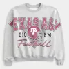 Boxy Texas A&M University Graphic Crew Sweatshirt,Boxy Texas A&M University Graphic Crew Sweatshirt