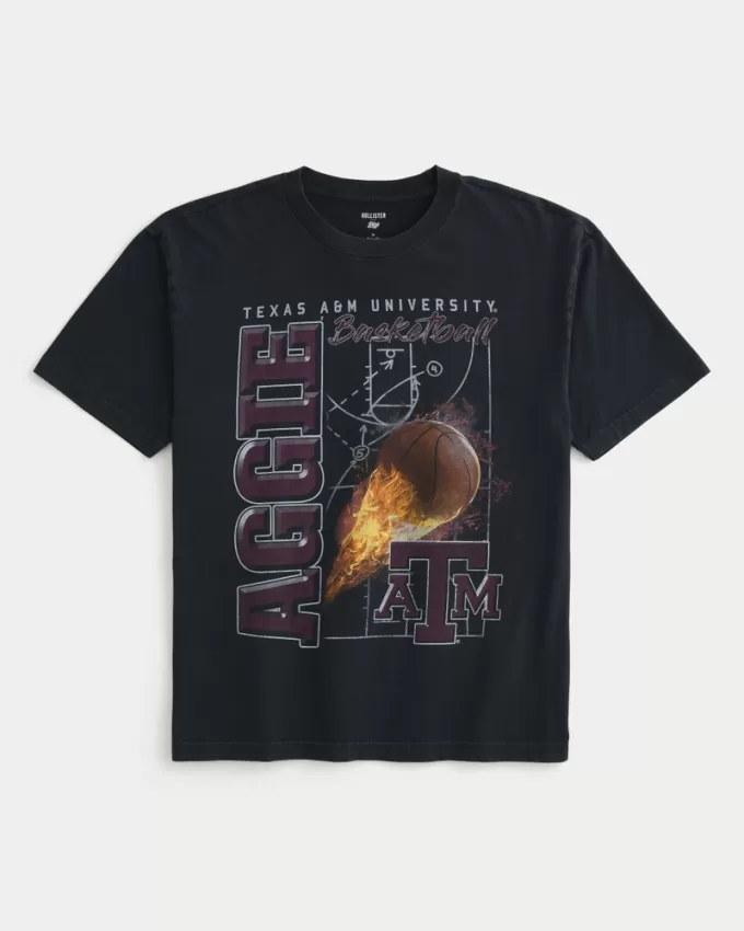 Boxy Texas A&M University Graphic Tee,Boxy Texas A&M University Graphic Tee Boxy Texas A&M University Graphic Tee,Boxy Texas A&M University Graphic Tee