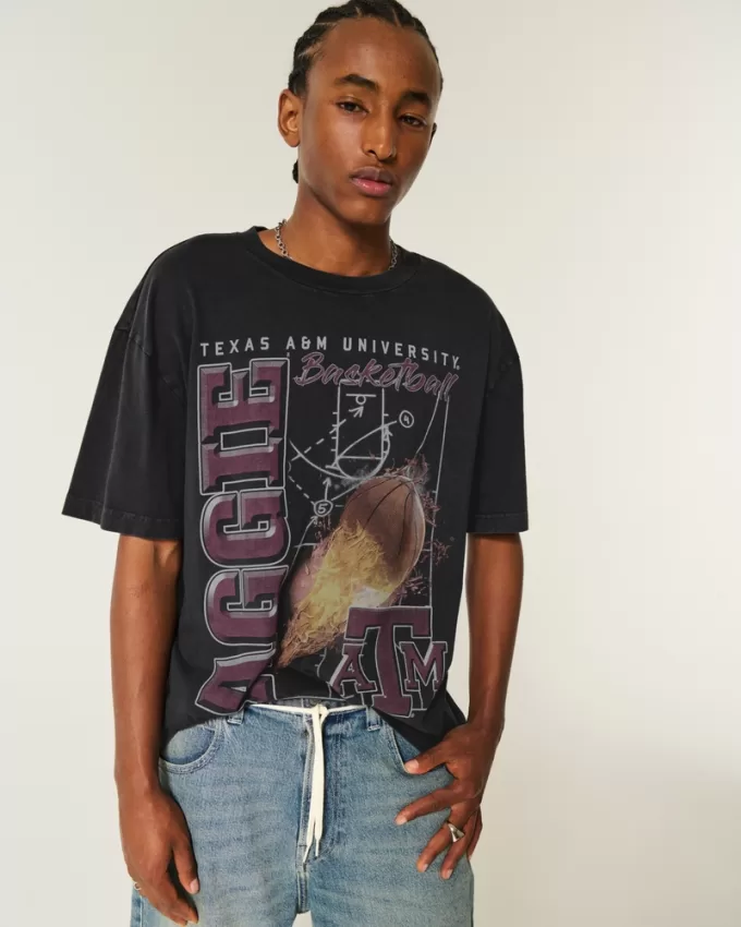 Boxy Texas A&M University Graphic Tee,Boxy Texas A&M University Graphic Tee Boxy Texas A&M University Graphic Tee,Boxy Texas A&M University Graphic Tee