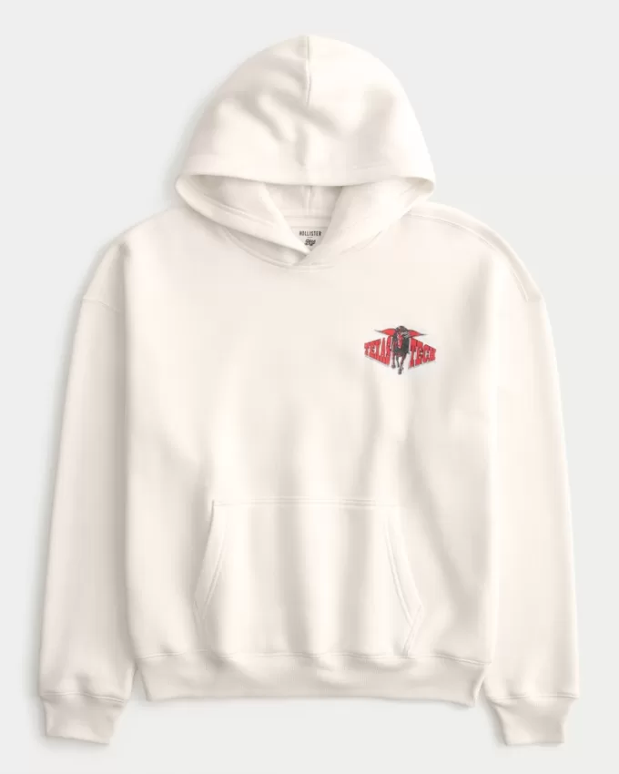 Boxy Texas Tech Graphic Hoodie,Boxy Texas Tech Graphic Hoodie