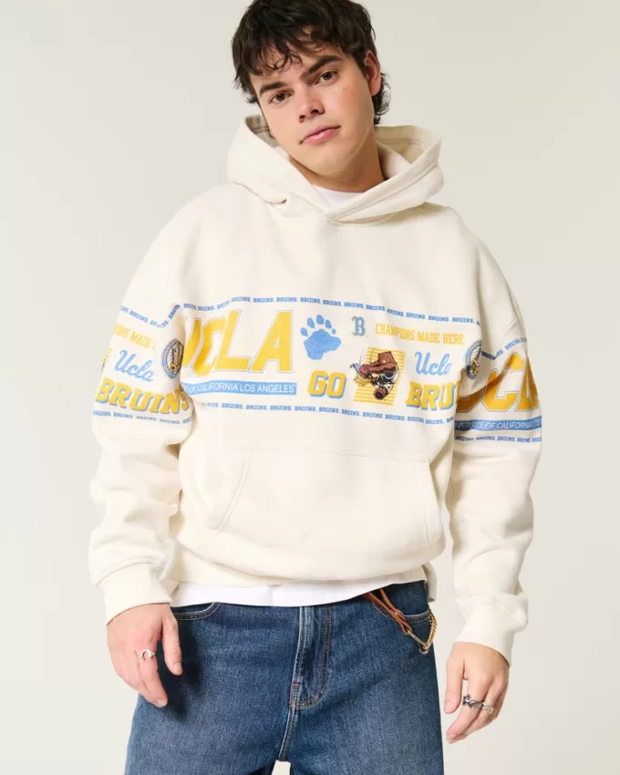 Boxy UCLA Graphic Hoodie,Boxy UCLA Graphic Hoodie