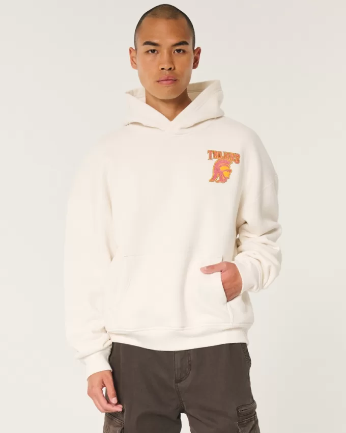 Boxy USC Trojans Graphic Hoodie,Boxy USC Trojans Graphic Hoodie Boxy USC Trojans Graphic Hoodie,Boxy USC Trojans Graphic Hoodie