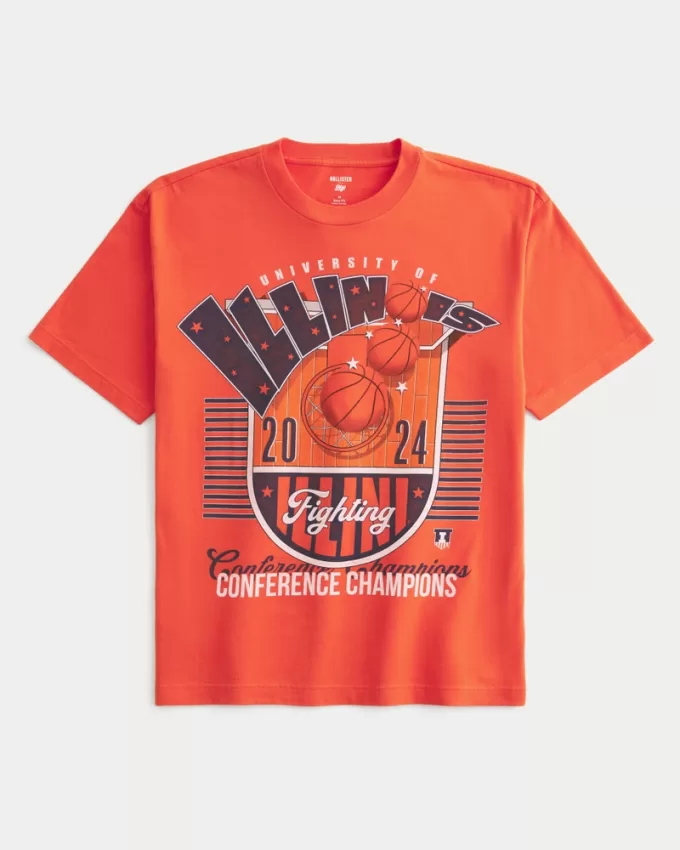 Boxy University of Illinois Graphic Tee,Boxy University of Illinois Graphic Tee Boxy University of Illinois Graphic Tee,Boxy University of Illinois Graphic Tee