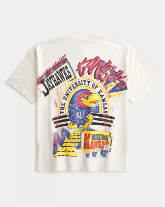 Boxy University of Kansas Jayhawks Graphic Tee,Boxy University of Kansas Jayhawks Graphic Tee Boxy University of Kansas Jayhawks Graphic Tee,Boxy University of Kansas Jayhawks Graphic Tee