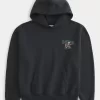 Boxy University of Miami Graphic Hoodie,Boxy University of Miami Graphic Hoodie