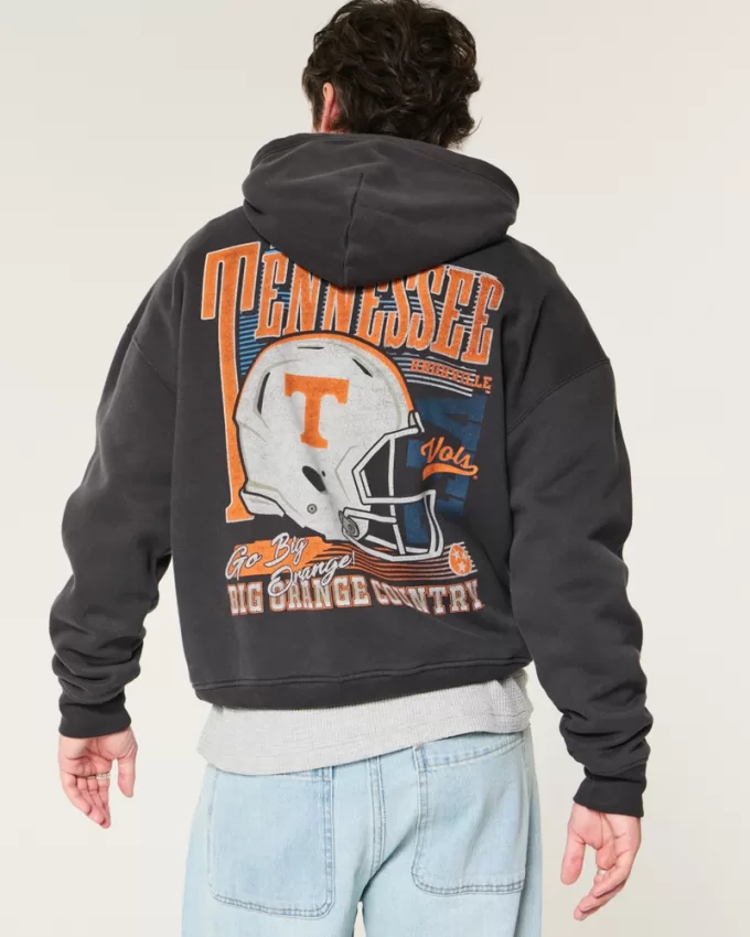 Boxy University of Tennessee Vols Graphic Hoodie,Boxy University of Tennessee Vols Graphic Hoodie