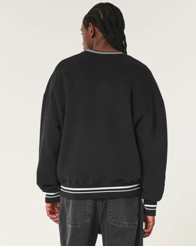 Boxy University of Washington Huskies Graphic Crew Sweatshirt,Boxy University of Washington Huskies Graphic Crew Sweatshirt