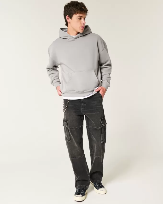 Boxy Washed Hoodie,Boxy Washed Hoodie