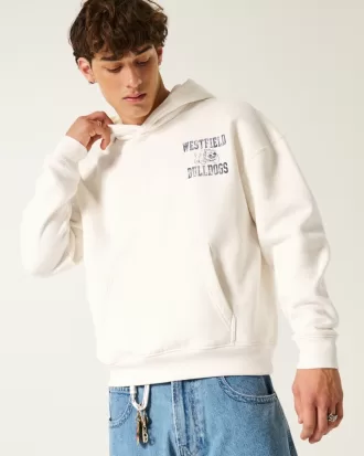 Boxy Westfield Bulldogs Graphic Hoodie,Boxy Westfield Bulldogs Graphic Hoodie